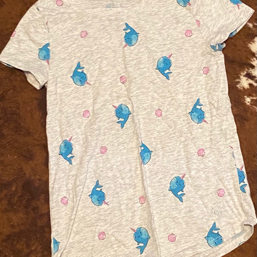 Girls Justice Narwhal T-shirt